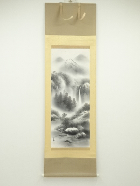 JAPANESE HANGING SCROLL / HAND PAINTED / LANDSCAPE